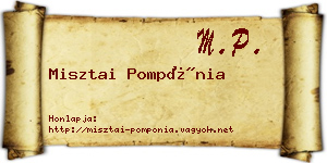 Misztai Pompónia névjegykártya